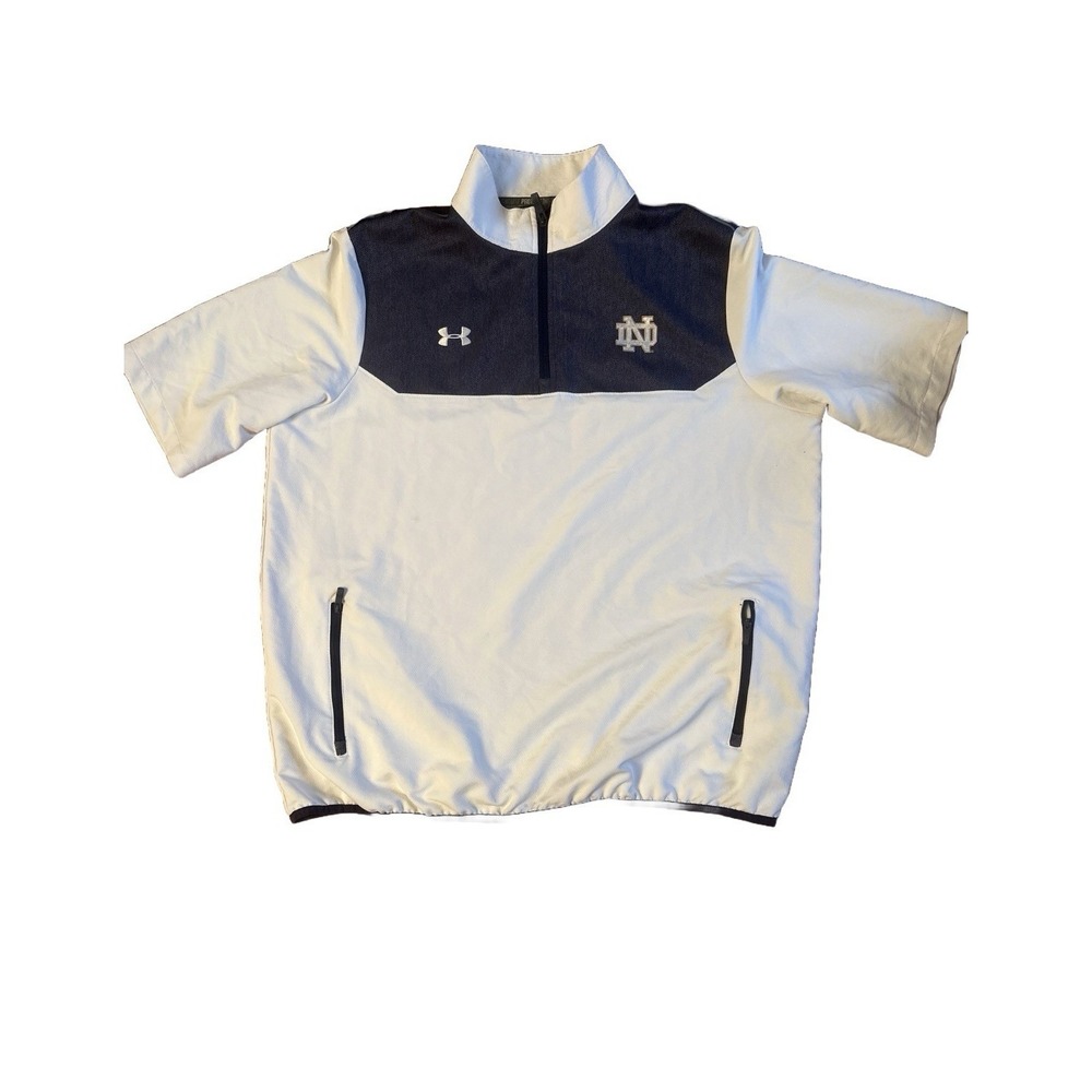 Notre Dame Fighting Irish Under Armour 1/4 Zip ShorT Sleeve Jacket Men's XL